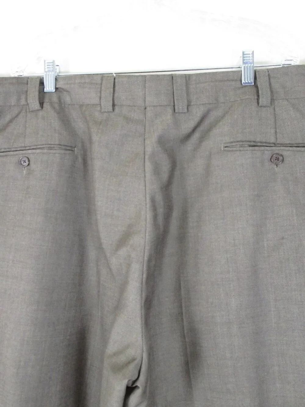 Alexander Lloyd Menswear Gray Brown Wool Two Button Suit Size 52R Pants 44 X 32